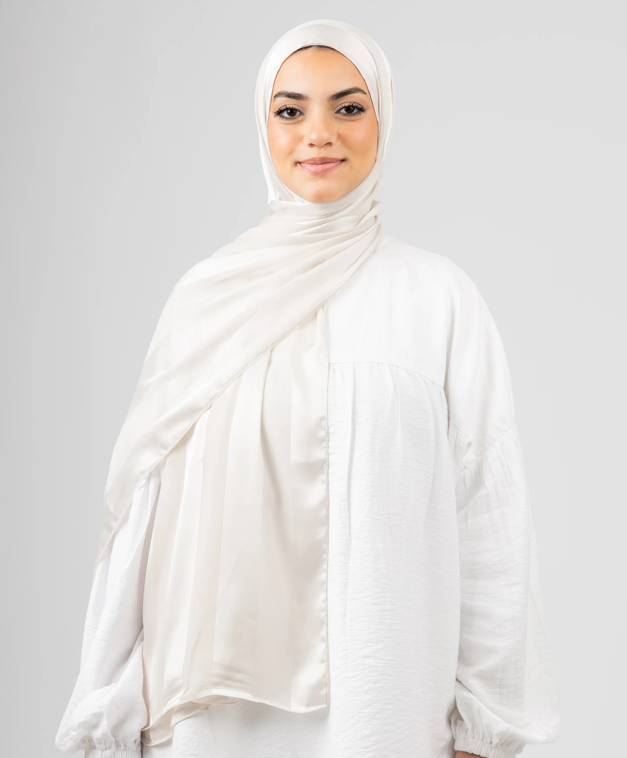 Abstract Satin Chiffon Scarf - Image 14
