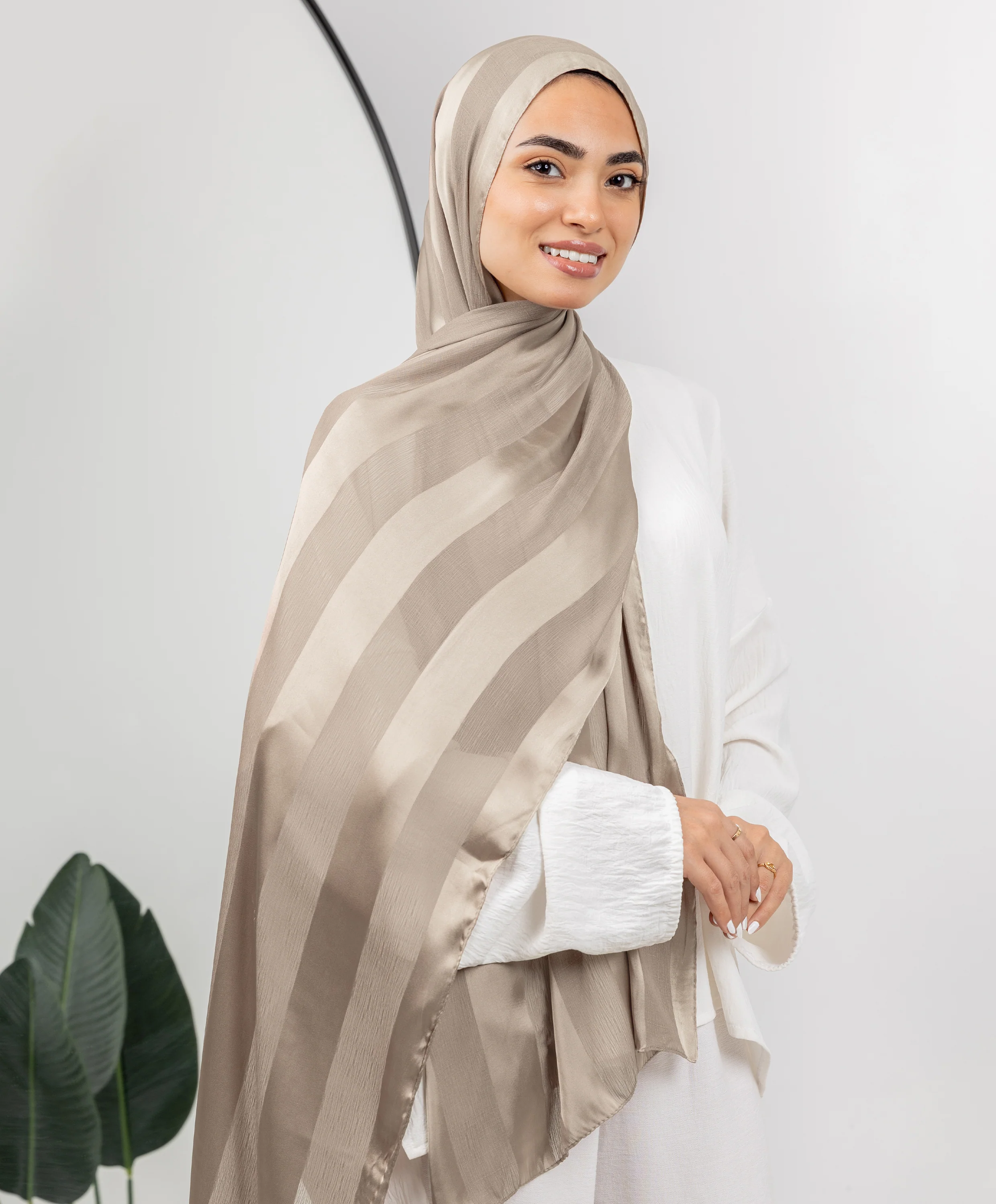 Crinkle Satin Chiffon Scarf - Image 16