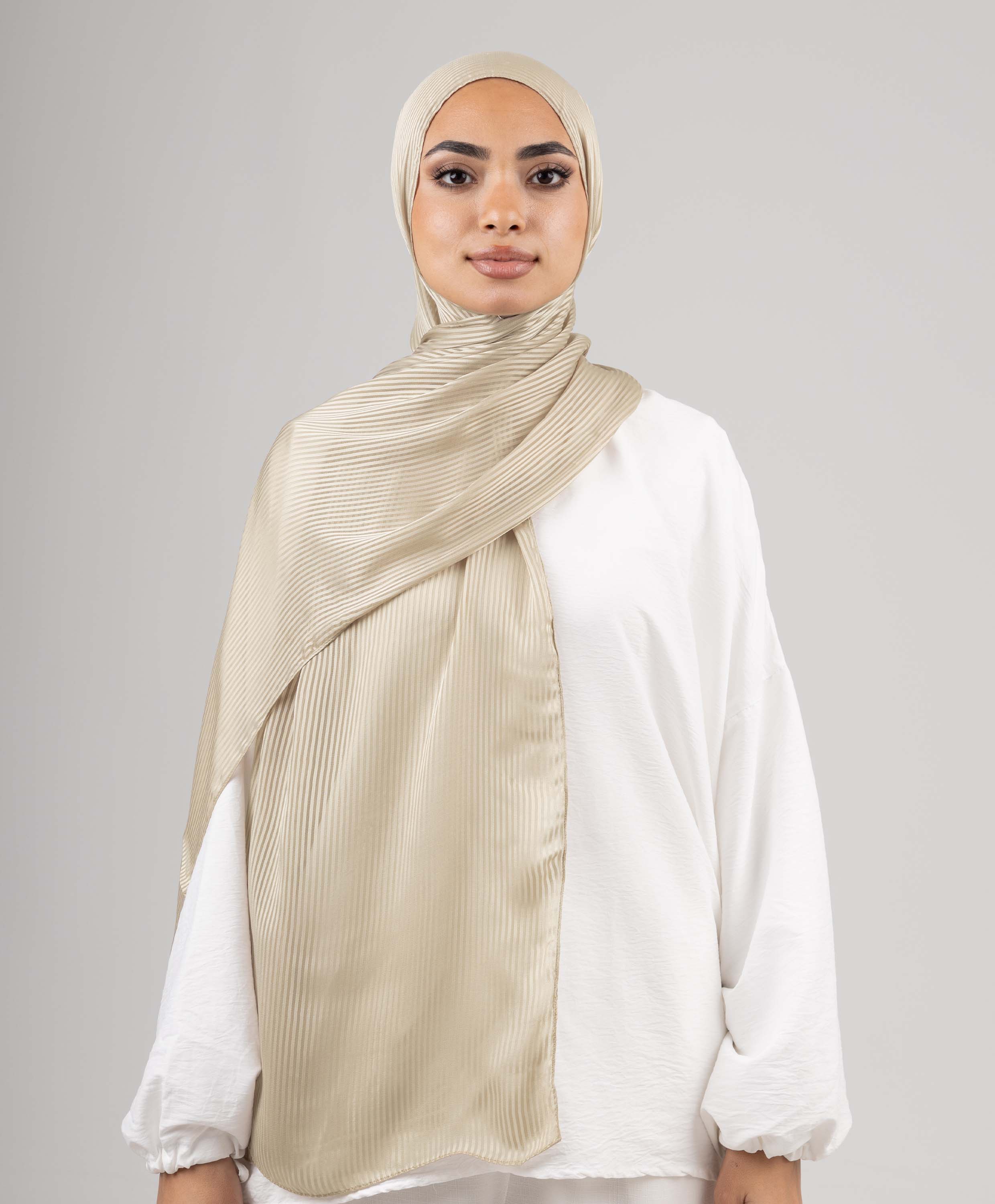 Lined Satin Chiffon Scarf - Image 10