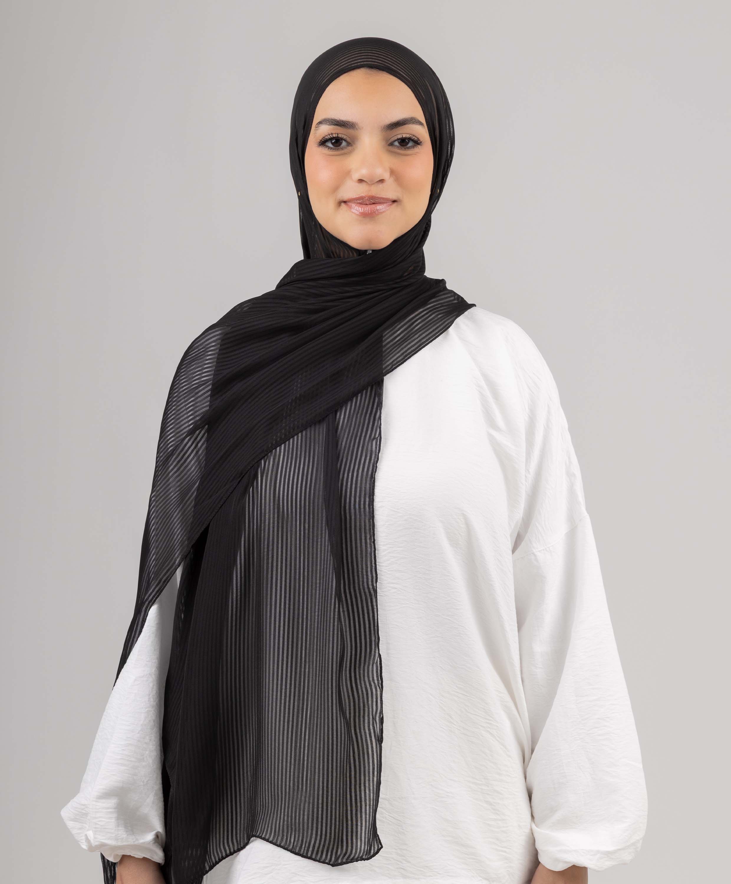 Lined Satin Chiffon Scarf - Image 14