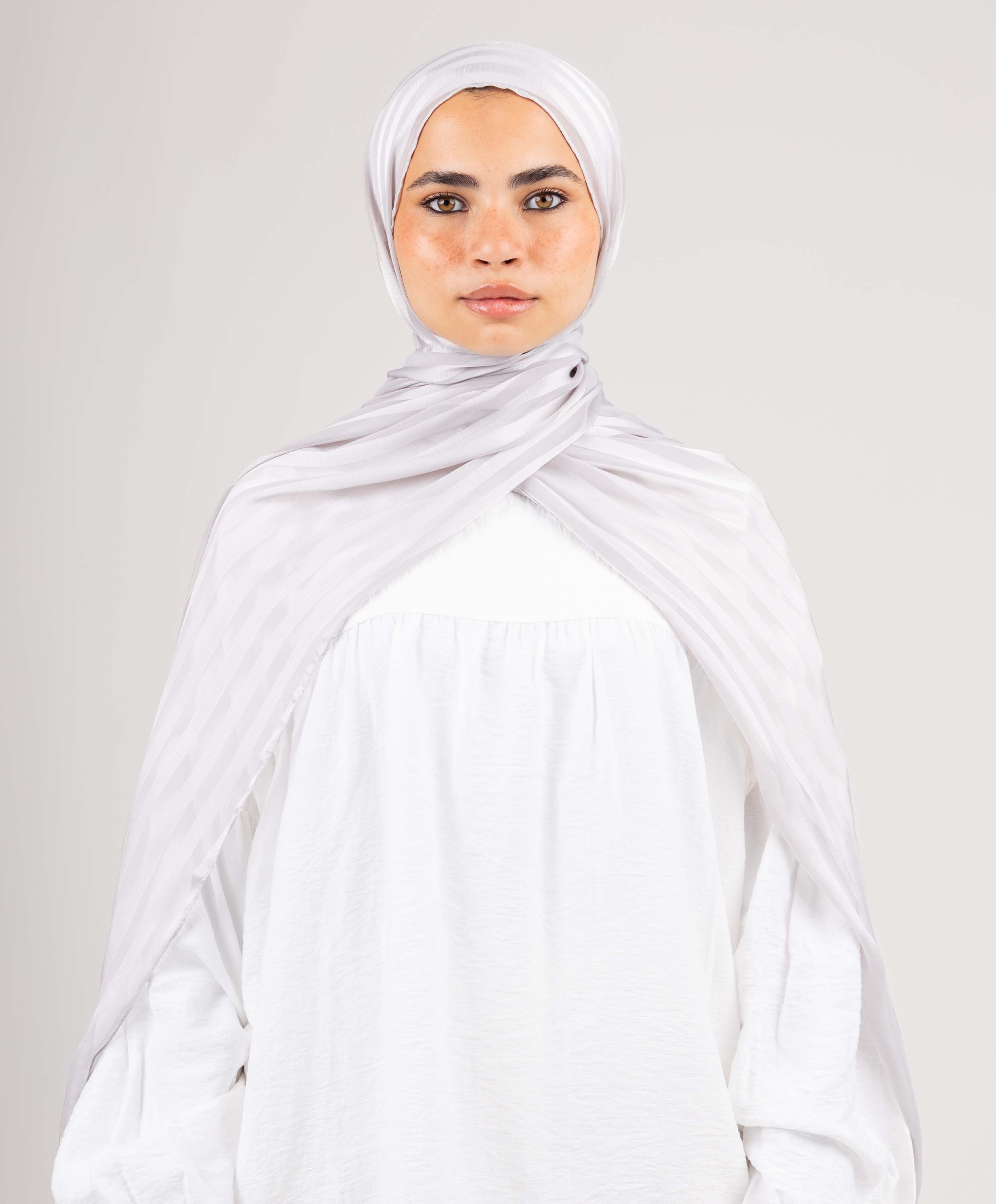 Majestic Satin Chiffon Scarf - Image 10