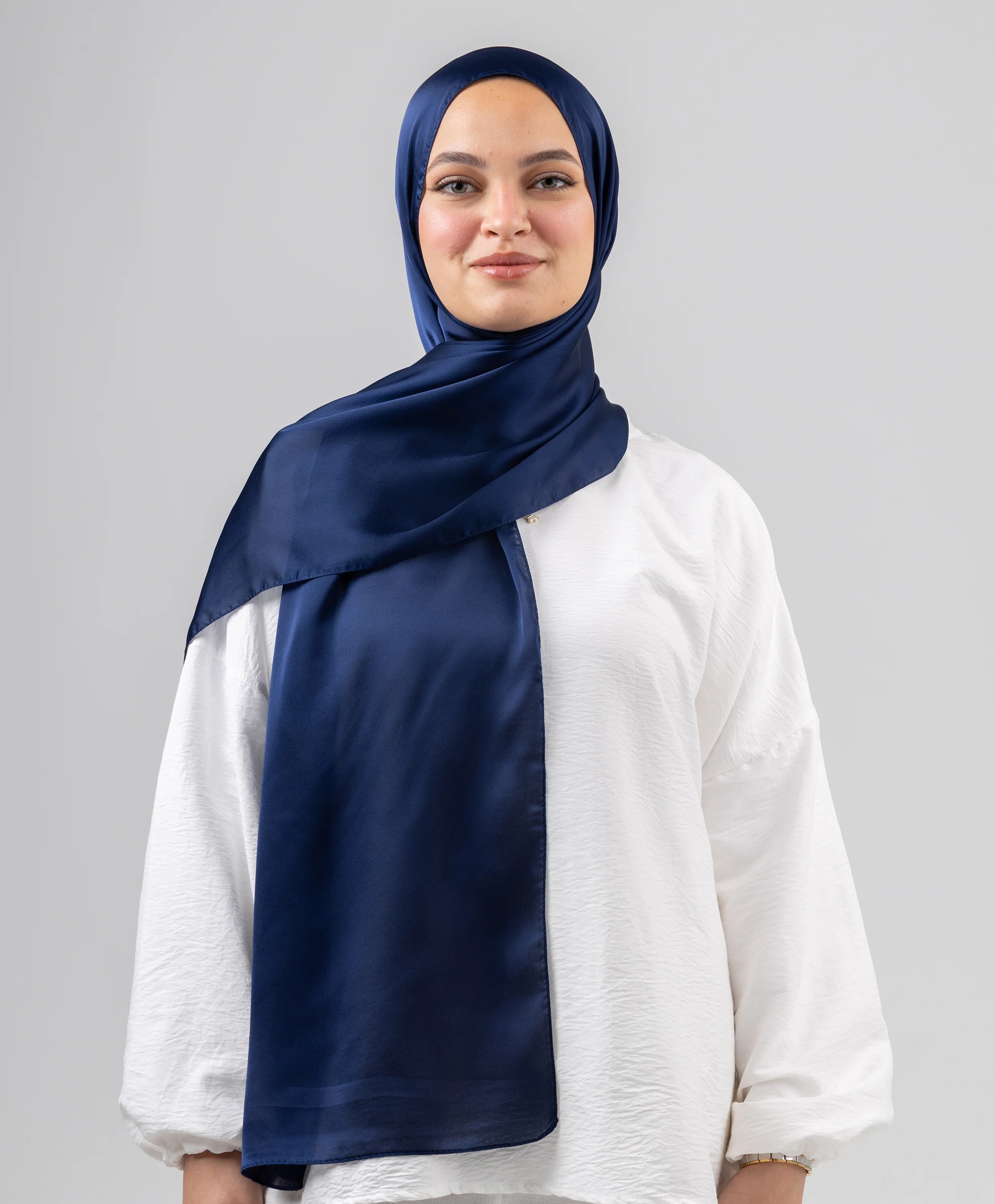 Plain Silk Scarf - Image 11