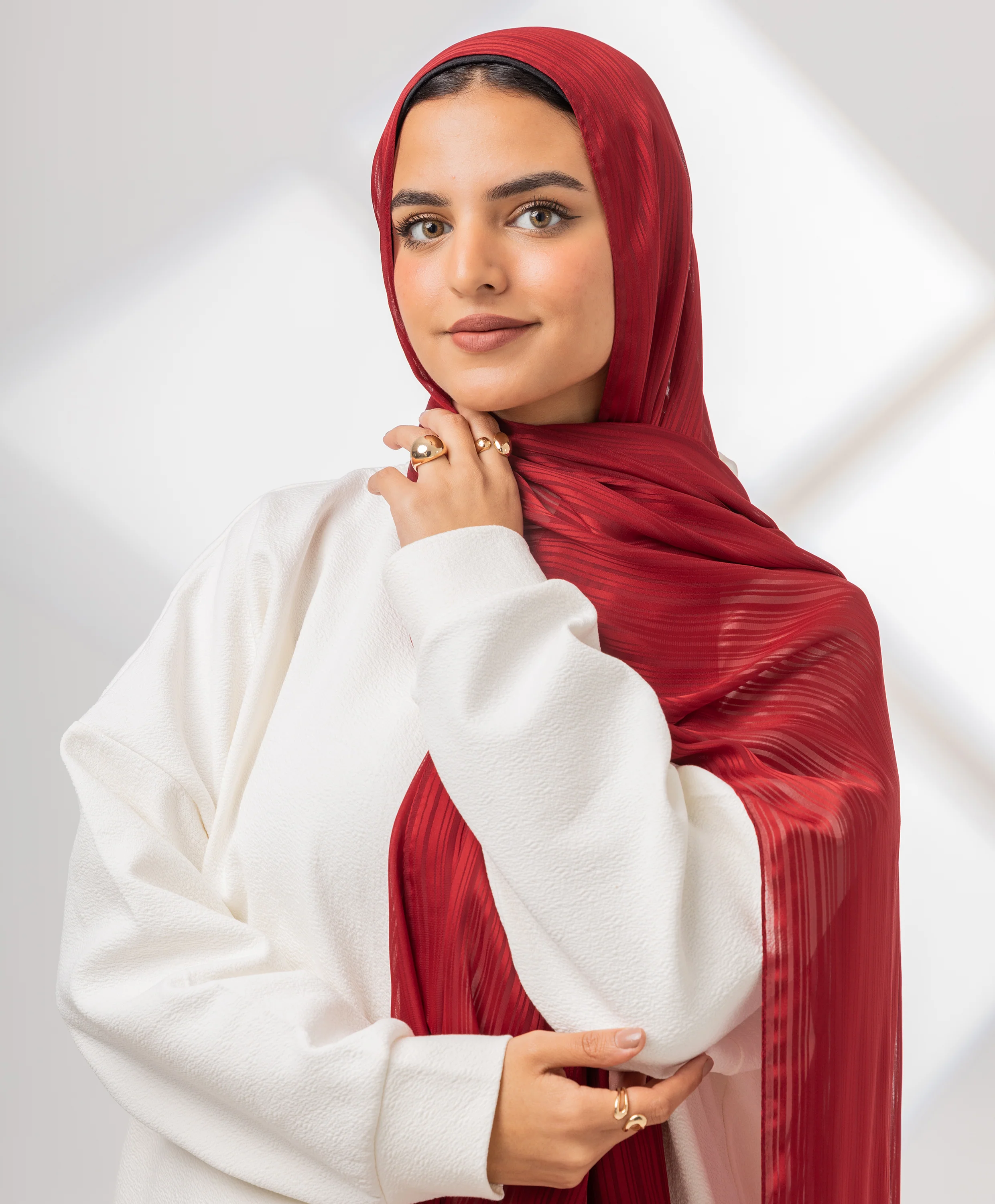 Whisper Satin Chiffon Scarf - Image 4
